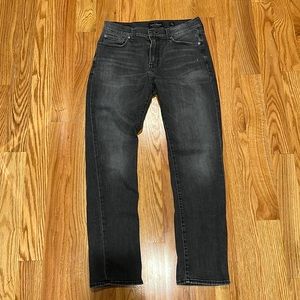 Mens Lucky Brand 410 athletic slim jeans in black